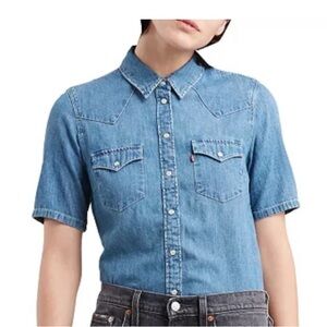 Levi's Blue Denim Short Sleeve Shirt
